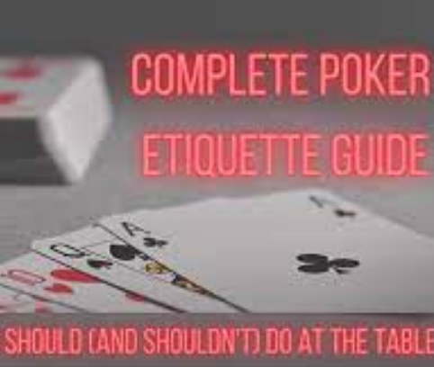 Top Poker Etiquette Rules